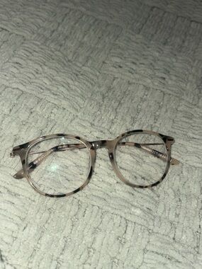 Quill round Tortoiseshell Clear Lens Glasses